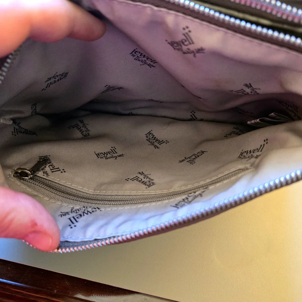 Thirty One Gray Snakeskin Vegan Leather Crossbody Convertible Bag, NWOT